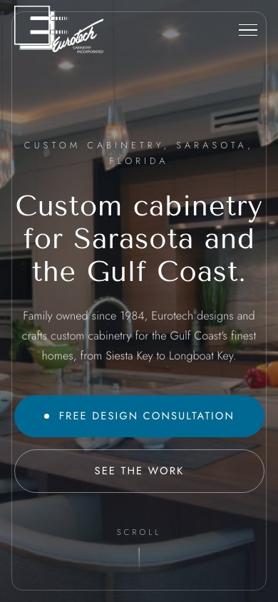 The new homepage on a phone