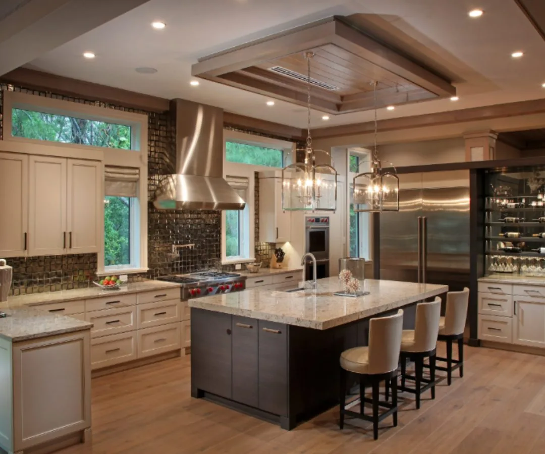North Longboat Spectacular transitional two-tone kitchen